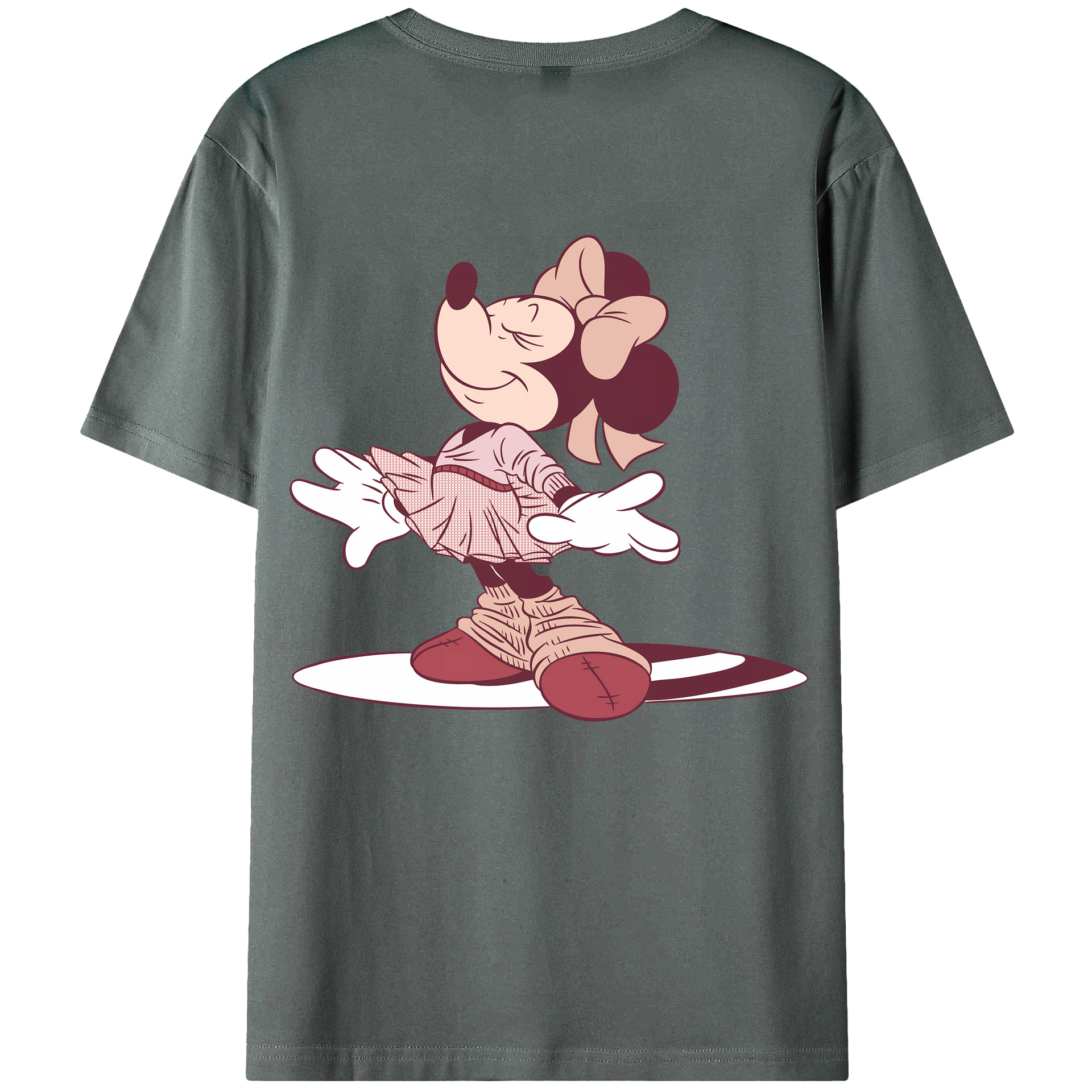 （画像用） ミッキーマウス Mickey Mouse 綿100％ メンズ半袖Tシャツ（バックプリント） 通気性